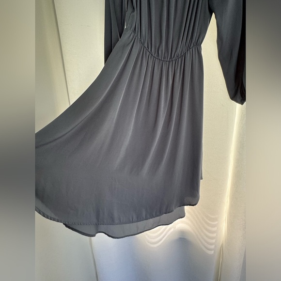 Blue size s midi with sleeves high low dress - Picture 4 of 6